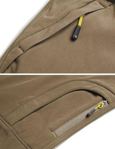 Miniatura 7 de MAGCOMSEN Men's Winter Pants 5 Zip Pockets Snow Ski Pants Fleece Lined Water Resistant Hiking Pants