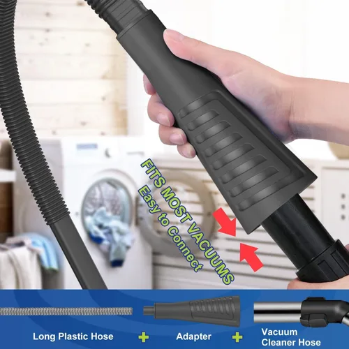 Miniatura 4 de Sealegend V2, Kit limpiador para la ventilación de la secadora con guía de alambre para manguera de vacío, cepillo para remover pelusas,potente Negro