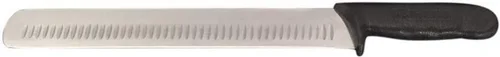 Cuchillo profesional para tallar costillas y bistec, 14 pulgadas, estaciones de brunch, pechuga, afilado, borde Granton (cuchillo de trinchar