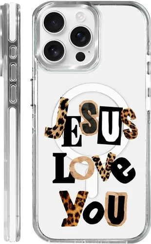 Miniatura 64 de Funda para iPhone 13/14 [compatible con Magsafe], funda magnética transparente de silicona a prueba de golpes con patrón de versículos de la Biblia