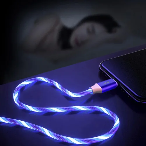 Miniatura 4 de AYI 3 combinaciones de múltiples puertos USB A a USBC Micro PD cable de carga rápida iluminado flujo de corriente compatible con casi todos