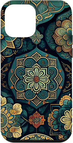 Miniatura 12 de iPhone 11 - Funda bohemia vintage marroquí con patrón retro floral bohemio