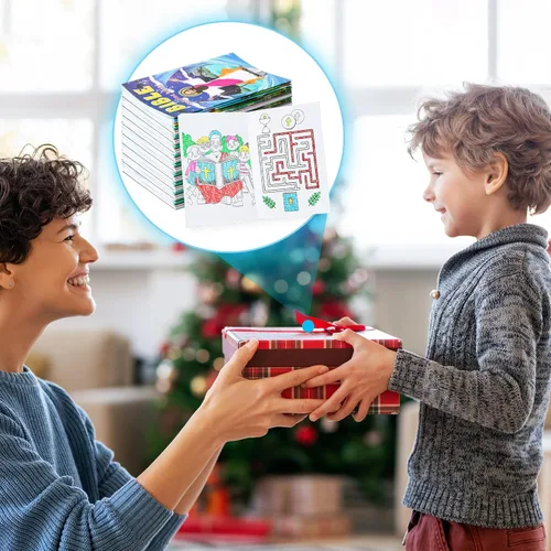 Miniatura 5 de BenLouis 24 libros para colorear cristianos mini para niños con 24 crayones apilables, versos bíblicos, recuerdos de fiesta, libros de actividades a
