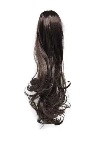 Miniatura 31 de Natural Mujeres Onduladas Chic Garra Pinza Pinza Cola de Caballo Coqueto Capa Extensión de Pelo 14" Rizado Fibra de Alta Temperatura Extensión de 1#