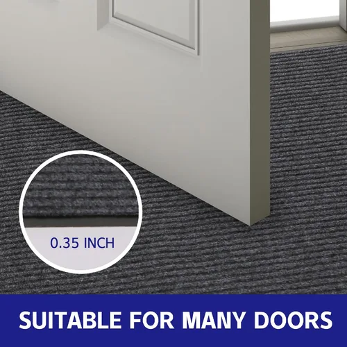 Miniatura 6 de Alfombra antideslizante de 3 x 10 pies, alfombra de pasillo para interiores y exteriores, alfombra con respaldo de goma, tapete comercial de pelo