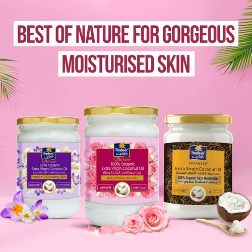 Miniatura 8 de Parachute Advansed SkinPure Aceite de coco extra virgen 100% orgánico con aceite de rosa Aceite hidratante facial y corporal Para una piel