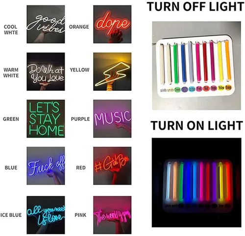 Miniatura 6 de Letreros de neón personalizados para decoración de pared, letreros de luz de neón personalizados LED, decoración del hogar, día de San Valentín