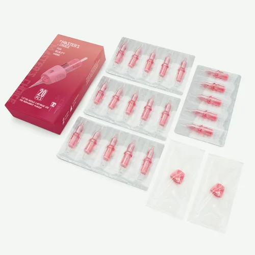 Miniatura 8 de 20 agujas de cartucho de maquillaje permanente profesional, 1RL, 0.014 in de largo, para microblading cejas, ojos, labios (1201RLLT (0.014 in))