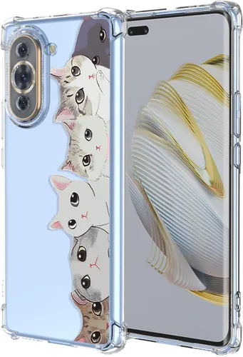 Miniatura 20 de Funda para Huawei Nova Y61 Clear Flower Phone Case Soft TPU a prueba de golpes, antiarañazos, funda protectora para Huawei Nova Y61, flores coloridas