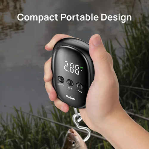 Miniatura 8 de Meilen Báscula de peso para equipaje, báscula digital de pesca de 110 libras110.2 lbs con colgante portátil, báscula de equipaje de maleta