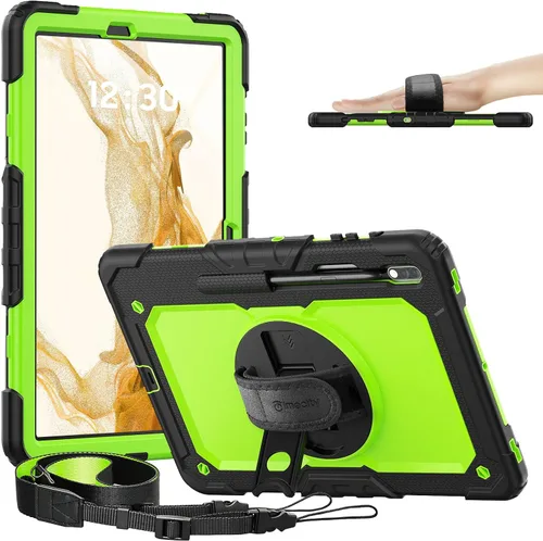 Miniatura 11 de Timecity Funda para Samsung Galaxy Tab S8 Plus/S7 FE 5G de 12.4 pulgadas con protector de pantalla y soporte giratorio de 360° y correa de hombro