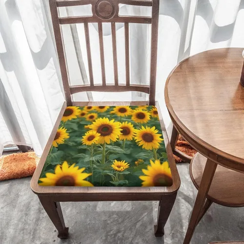 Miniatura 5 de Cojín cuadrado de gel refrescante con semillas de girasol de espuma viscoelástica, almohadilla para silla de oficina para aliviar el dolor