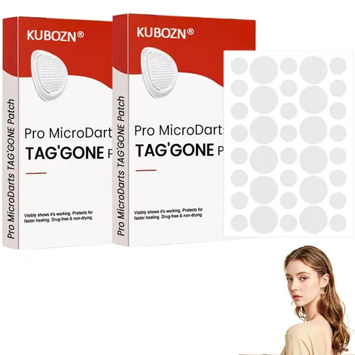 Miniatura 8 de KUBOZN Pro MicroDardos Patch, hidrocoloide con ácido salicílico, 144 unidades, cubierta invisible contra manchas (1 caja)
