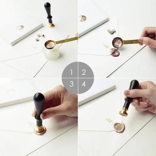 Miniatura 5 de UNIQOOO Mavailable - Varillas de cera para sellar con pistola de pegamento para sello de cera, dorado antiguo metálico, ideal para invitaciones