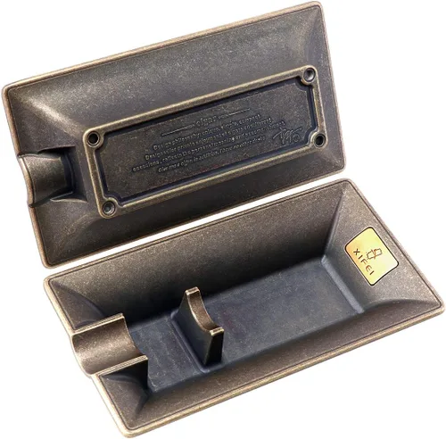 XIFEI Cenicero de cigarro vintage de moda ceniceros de cigarro de color bronce ceniceros de cigarro de una sola ranura diseño (bronc