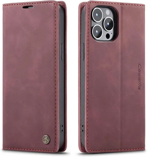 Miniatura 8 de SINIANL Funda de cuero para iPhone 13 Pro, cartera para iPhone 13 Pro, funda plegable con tapa y función atril magnética, funda protectora Negro