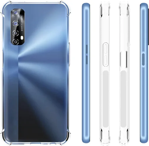 Miniatura 2 de USTIYA para Realme 7 caso TPU transparente cuatro esquinas cubierta transparente suave funda