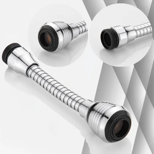 Miniatura 4 de Extensor de grifo de cocina, cabezal rociador universal de 360°, boquilla ajustable giratoria de 360°, para baño, cocina, adaptador de filtro