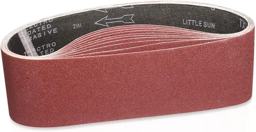 Miniatura 9 de Cinturón de lijado de 4 x 36 pulgadas, bandas lijadoras de banda de 40 granos, mejor para lijar madera, metal y pintura (paquete de 4)