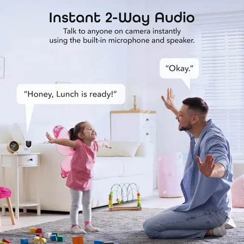 Miniatura 8 de Geeni Mini cámara de seguridad para interiores y exteriores 1080P, paquete de 2, cámaras WiFi inteligentes con detección de movimiento y sonido