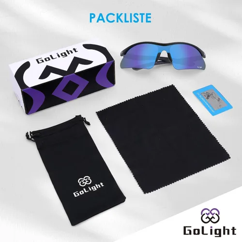 Miniatura 5 de GoLight Polarized Wraparound Sports Sunglasses for Men & Women – UV400, Anti-Glare, Lightweight Frame with Metal Hinges