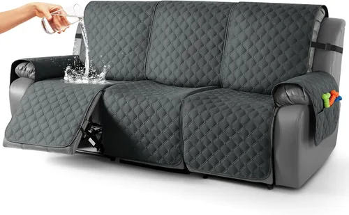 Miniatura 30 de TAOCOCO Fundas reclinables 100% impermeables, con correas para las piernas, funda de sofá reclinable reversible para silla reclinable, protector
