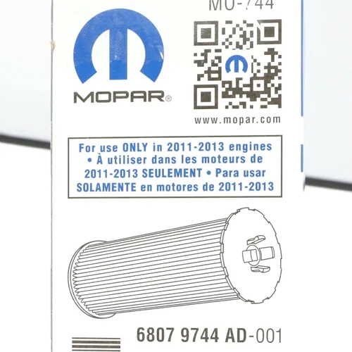 Miniatura 3 de 2011-2013 Filtro de aceite Chrysler Jeep Dodge para motor Pentastar 3.6L MOPAR OEM