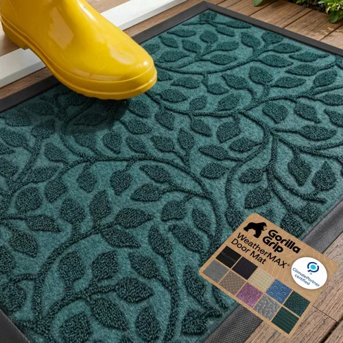 Miniatura 78 de Gorilla Grip WeatherMax - Tapete de pasillo para todas las estaciones, impermeable, 72x24 pulgadas, de goma natural, resistente a manchas, perfil