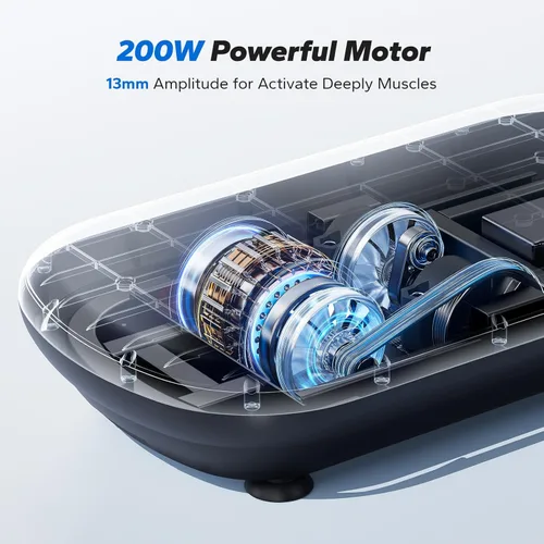 Miniatura 5 de MERACH - Máquina de plataforma vibratoria para ejercicio, capacidad de 440 libras, Bluetooth y pedal de silicona, estimula la grasa profunda