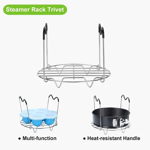 Miniatura 4 de Moldes de silicona para bocados de huevos para accesorios de olla instantánea de 6 cuartos de galón de 8 cuartos de galón, incluyendo salvamanteles