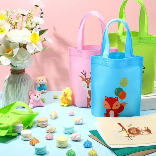 Miniatura 4 de Faccito 24 bolsas de regalo de animales del bosque, bolsa de regalo de cumpleaños de animales del bosque, bolsa de regalo de dulces de la selva