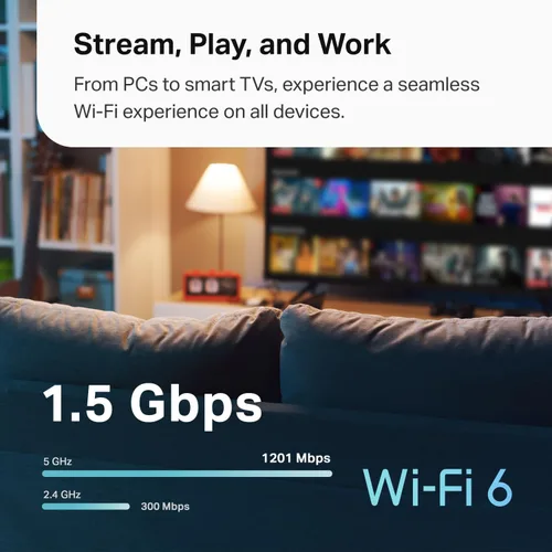 Miniatura 4 de TP-Link Deco X15 Dual-Band AX1500 WiFi 6 Sistema de Malla Wi-Fi Reemplaza routers y extensores Cubre hasta 195 m² 2 puertos Gigabit por