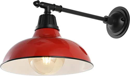 Miniatura 11 de JONATHAN Y JYL7615K Wallace - Lámpara de 12.25 pulgadas, 1 luz de granja industrial para interiores y exteriores, con brazo victoriano, patio