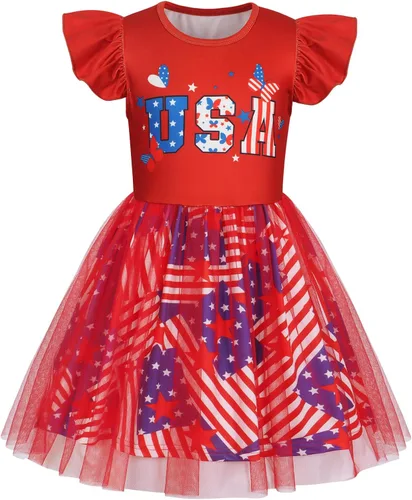 Miniatura 8 de WonderBabe Vestido de tul para niñas pequeñas, traje de unicornio, manga con volantes, ropa de cumpleaños, vacaciones, falda tutú casual de sirena