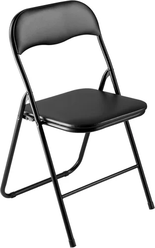 Miniatura 9 de VEVOR Juego de 4 sillas plegables, sillas plegables con cojín acolchado, sillas de fiesta portátiles con marco de metal reforzado, asiento apilable