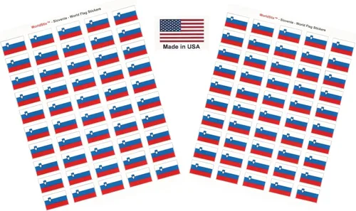Miniatura 175 de 100 calcomanías de la bandera de Alaska; 1.5" x 1" hechas en Estados Unidos, calcomanías autoadhesivas de la bandera del estado para álbumes