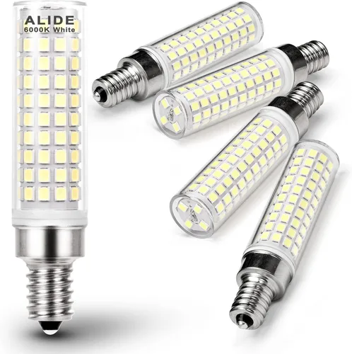 Miniatura 15 de ALIDE Bombillas LED de repuesto E12 de 75 W para candelabros C7, 2700 K, blanco cálido, 800 lm, T6, 7.5 W, bombillas LED E12 para lámpara colgante