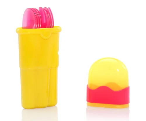 Miniatura 7 de Nuby Juego de viaje de 9 piezas, tenedor y cuchara, los colores pueden variar