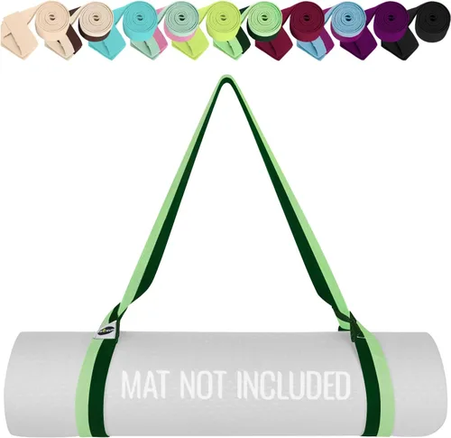 TECEUM Correa para Esterilla de Yoga – Más de 30 Colores – Soporte Ajustable Portador Bandolera para Todas las Esterillas [Esterilla No Incluida]