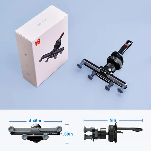 Miniatura 6 de OATSBASF Soporte de teléfono para ventilación de automóvil [cuerpo de metal completo] Soporte plegable para teléfono para ventilación de automóvil