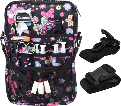 Miniatura 13 de Riñonera para enfermera con soporte para cinta, organizador de bolsillo para enfermeras para profesionales médicos, bolsa de cintura de enfermera