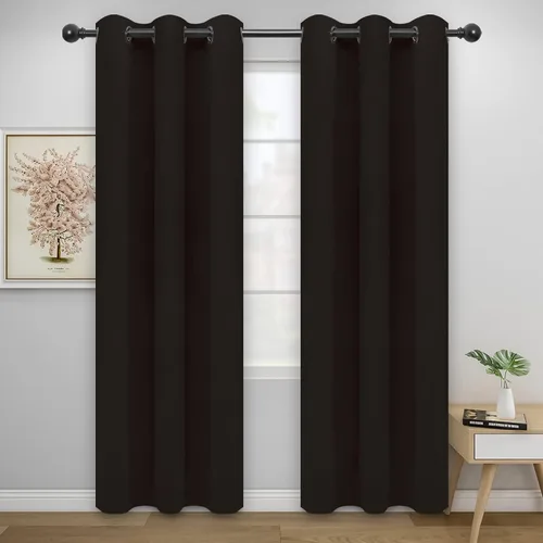 Miniatura 258 de Easy-Going - Cortinas opacas para dormitorio, aislamiento térmico sólido con ojales, cortinas de ventana para reducción de ruido, cortinas