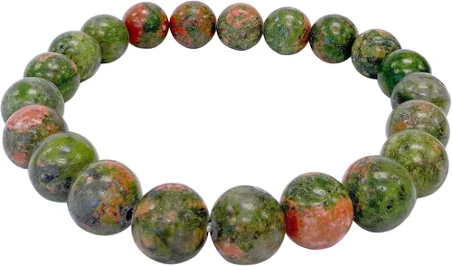 Miniatura 177 de Gem Avenue Handmade Round Bead Stretch Bracelet Unisex Natural Stone Beaded Jewelry for Men & Women, Elastic Wristband for Daily Wear
