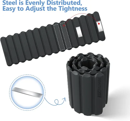 Miniatura 2 de Pesas ajustables de muñeca y tobillo para mujeres y hombres, paquete de 2 (1 libra cada una), brazalete de silicona con peso para pilates, gimnasio