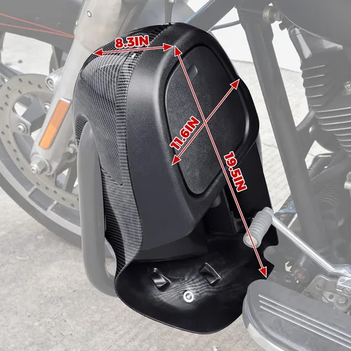 Miniatura 6 de Carenados de pierna ventilada inferior con patrón de fibra de carbono con guanteras para Harley Touring Street Glide Electra Glide Road King Glide