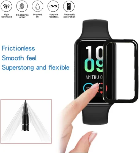 Miniatura 4 de [3 piezas] Protector de pantalla compatible con Amazfit Band 7, cobertura de pantalla completa 3D, borde curvado, película protectora PAMA