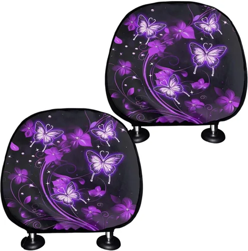 Miniatura 38 de Funda personalizada para reposacabezas de asiento de automóvil, regalos personalizables, transpirables, paquete de 2 fundas de cojín para asiento