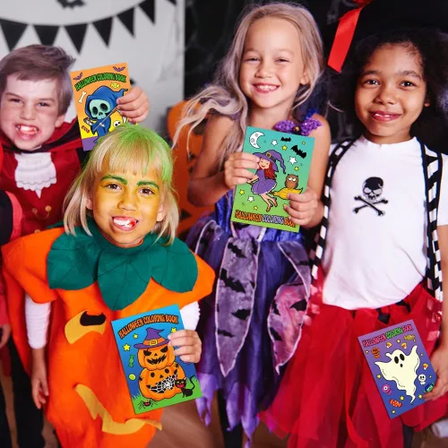 Miniatura 6 de ArtCreativity Libros para colorear de Halloween para niños, paquete de 36, mini folletos de 5 x 7 pulgadas, divertidos premios de Halloween