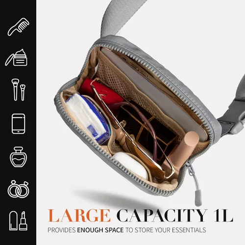Miniatura 5 de Unisex Mini Belt Bag with Adjustable Strap Small Fanny Pack for Workout Running Traveling Hiking
