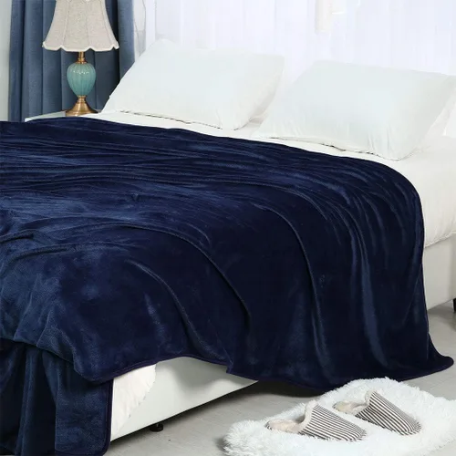 Miniatura 3 de PiccoCasa Manta de franela de forro polar, suave, ligera y cálida para todas las estaciones, dobladillo ancho, lujosa y cómoda, decorativa